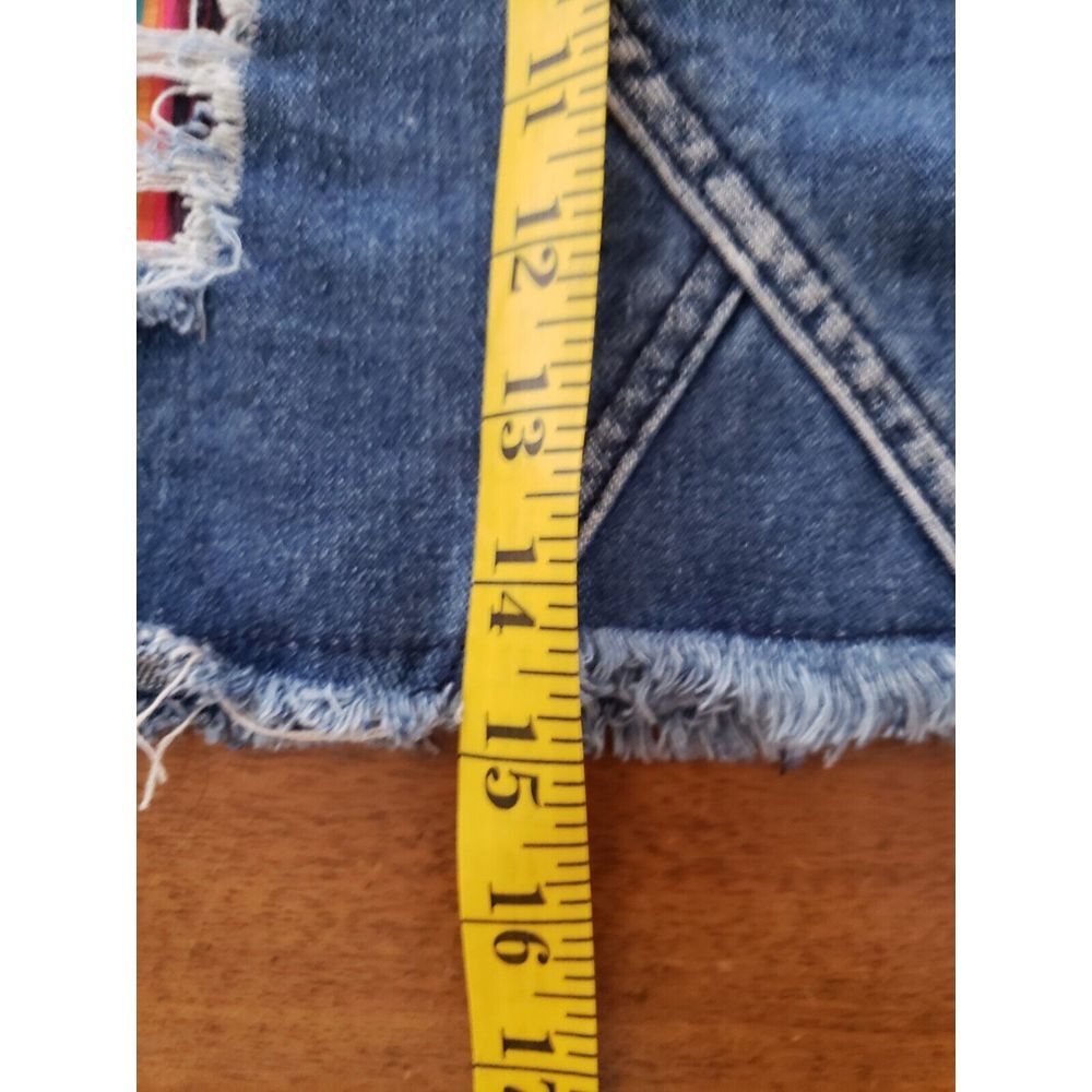 crazy train denim skirt mini distressed southwest‎ western - Picture 9 of 9
